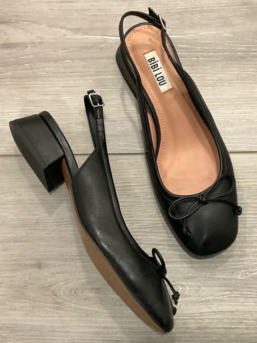 BIBI LOU Suzy Slingback Bow Heels in Black Size EU 36 - Picture 4 of 11